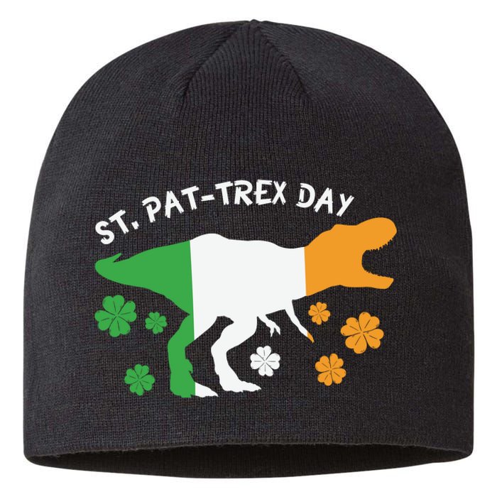 Funny St Pat Trex Day Sustainable Beanie