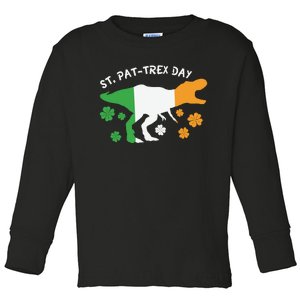 Funny St Pat Trex Day Toddler Long Sleeve Shirt