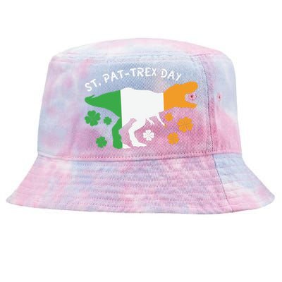 Funny St Pat Trex Day Tie-Dyed Bucket Hat