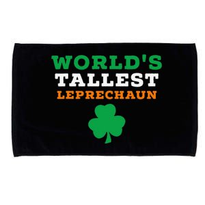 Funny Saint Patrick's Day Worlds Tallest Leprechaun Microfiber Hand Towel