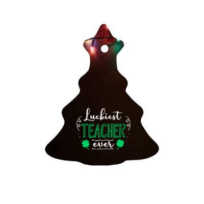 Funny St Patricks Day For Teacher Fun St Pattys Day Ceramic Tree Ornament