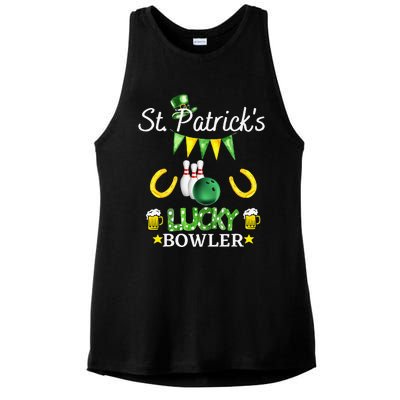 FUNNY SAINT PATRICK'S DAY GIFT FOR WHO LOVE BOWLING Ladies PosiCharge Tri-Blend Wicking Tank