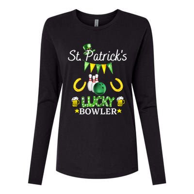 FUNNY SAINT PATRICK'S DAY GIFT FOR WHO LOVE BOWLING Womens Cotton Relaxed Long Sleeve T-Shirt