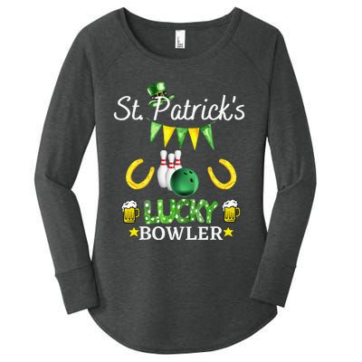 FUNNY SAINT PATRICK'S DAY GIFT FOR WHO LOVE BOWLING Women's Perfect Tri Tunic Long Sleeve Shirt