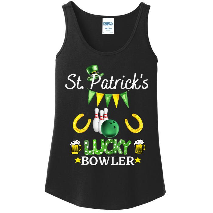 FUNNY SAINT PATRICK'S DAY GIFT FOR WHO LOVE BOWLING Ladies Essential Tank