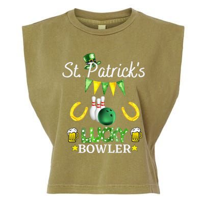 FUNNY SAINT PATRICK'S DAY GIFT FOR WHO LOVE BOWLING Garment-Dyed Women's Muscle Tee