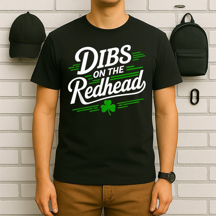 Funny St Patrick's Day Dibs On The Redhead Shamrock T-Shirt