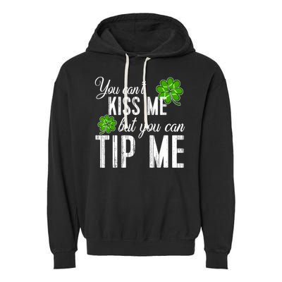 Funny St Patricks Day Waitress Bartender Waiter Tips Garment-Dyed Fleece Hoodie