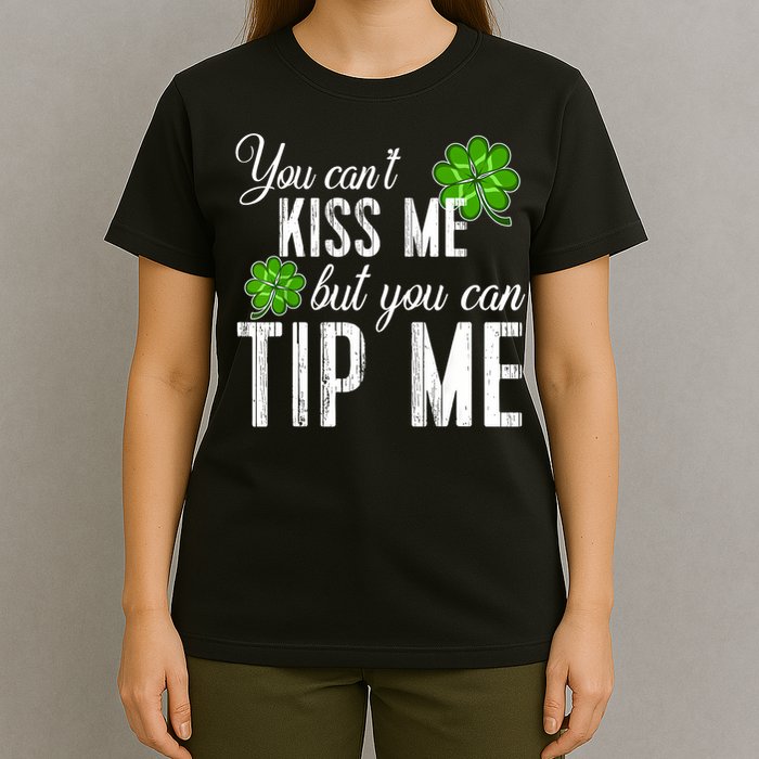 Funny St Patricks Day Waitress Bartender Waiter Tips T-Shirt
