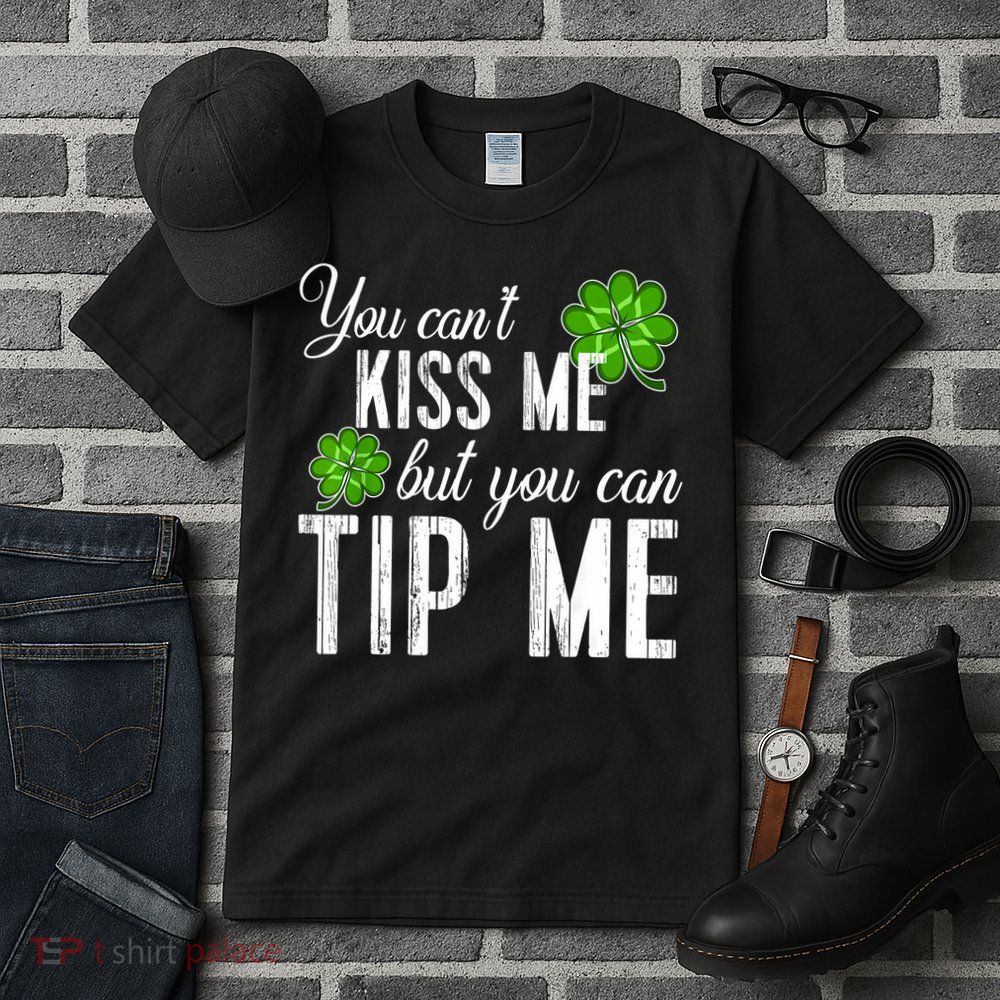 Funny St Patricks Day Waitress Bartender Waiter Tips Tall T-Shirt