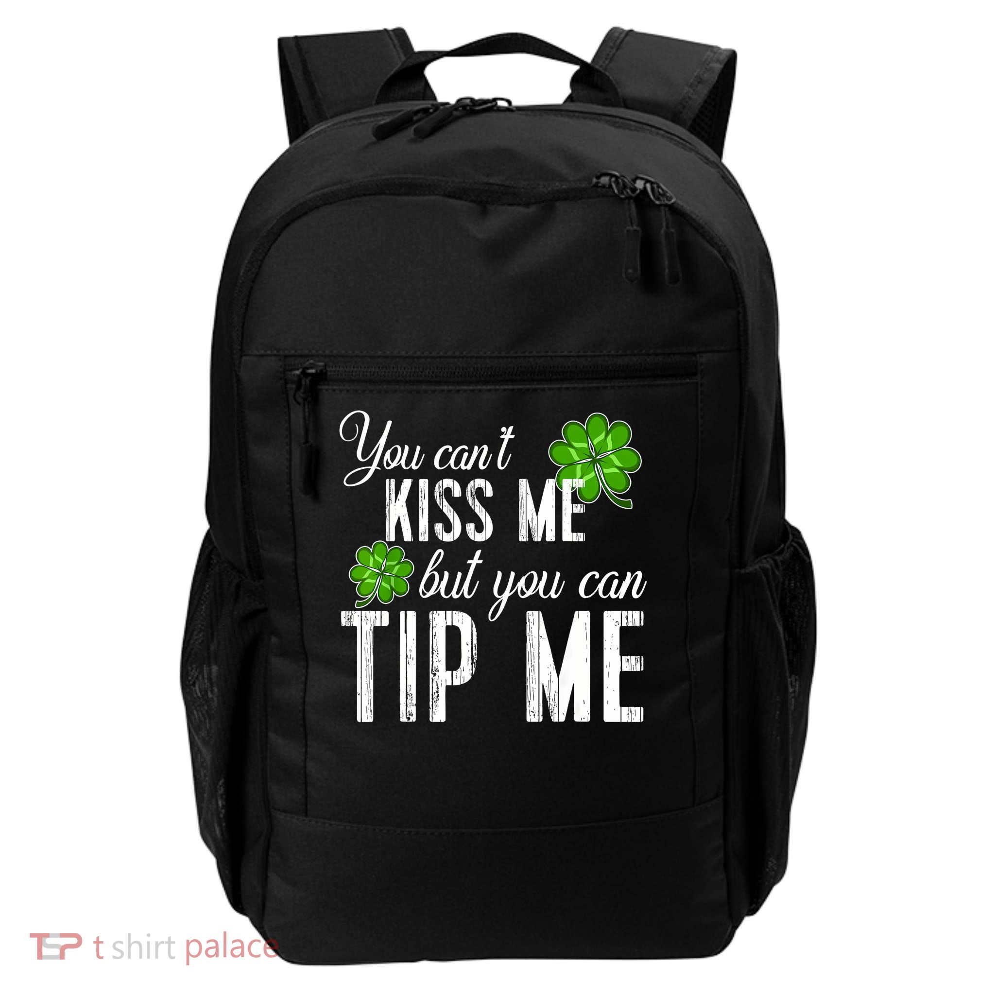 Funny St Patricks Day Waitress Bartender Waiter Tips Backpack