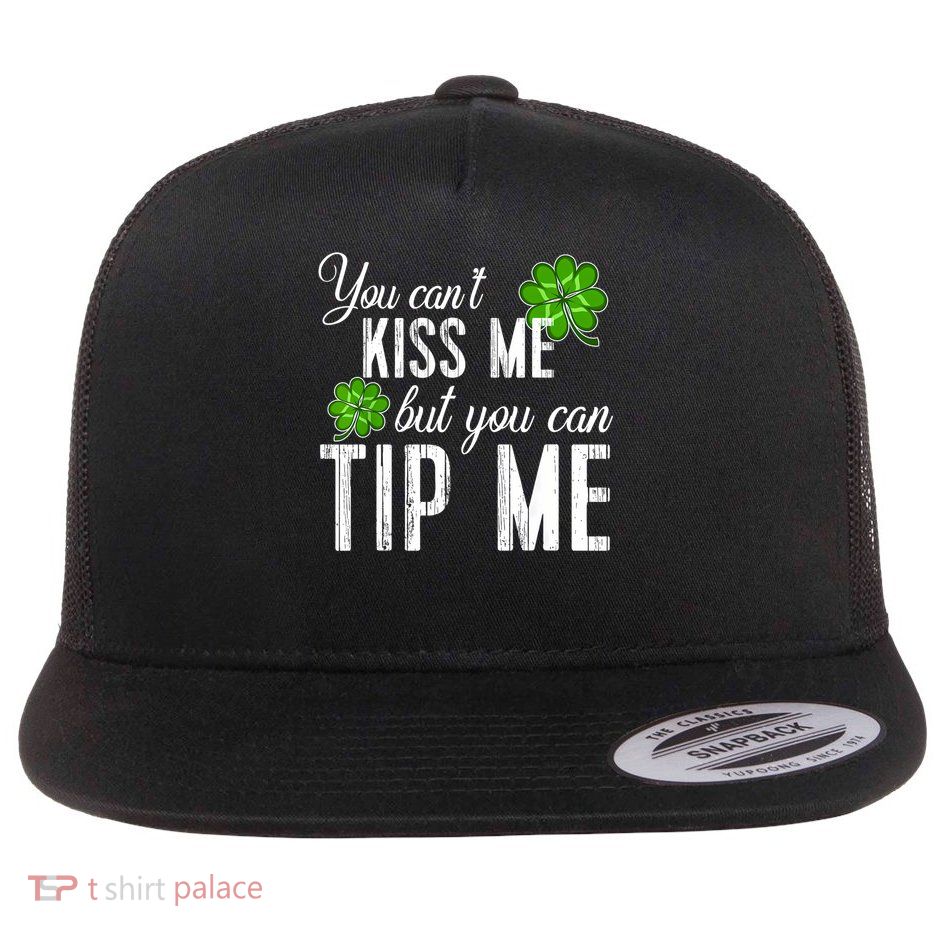 Funny St Patricks Day Waitress Bartender Waiter Tips Flat Bill Trucker Hat