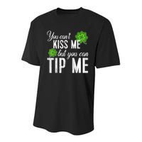 Funny St Patricks Day Waitress Bartender Waiter Tips Youth Performance Sprint T-Shirt