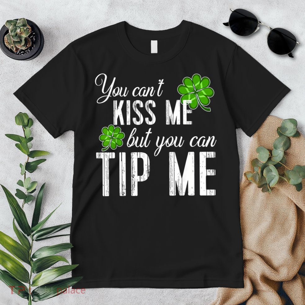 Funny St Patricks Day Waitress Bartender Waiter Tips Premium T-Shirt