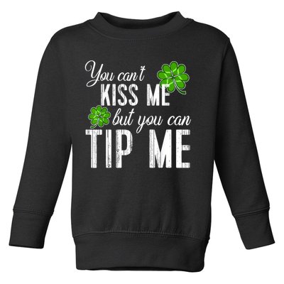 Funny St Patricks Day Waitress Bartender Waiter Tips Toddler Sweatshirt