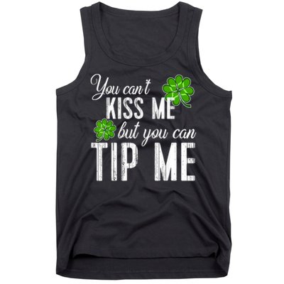 Funny St Patricks Day Waitress Bartender Waiter Tips Tank Top