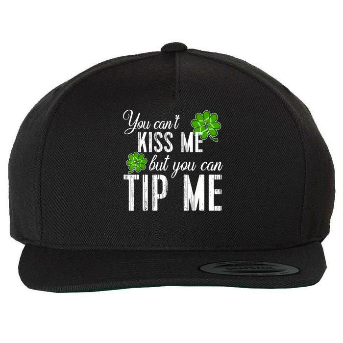 Funny St Patricks Day Waitress Bartender Waiter Tips Wool Snapback Cap