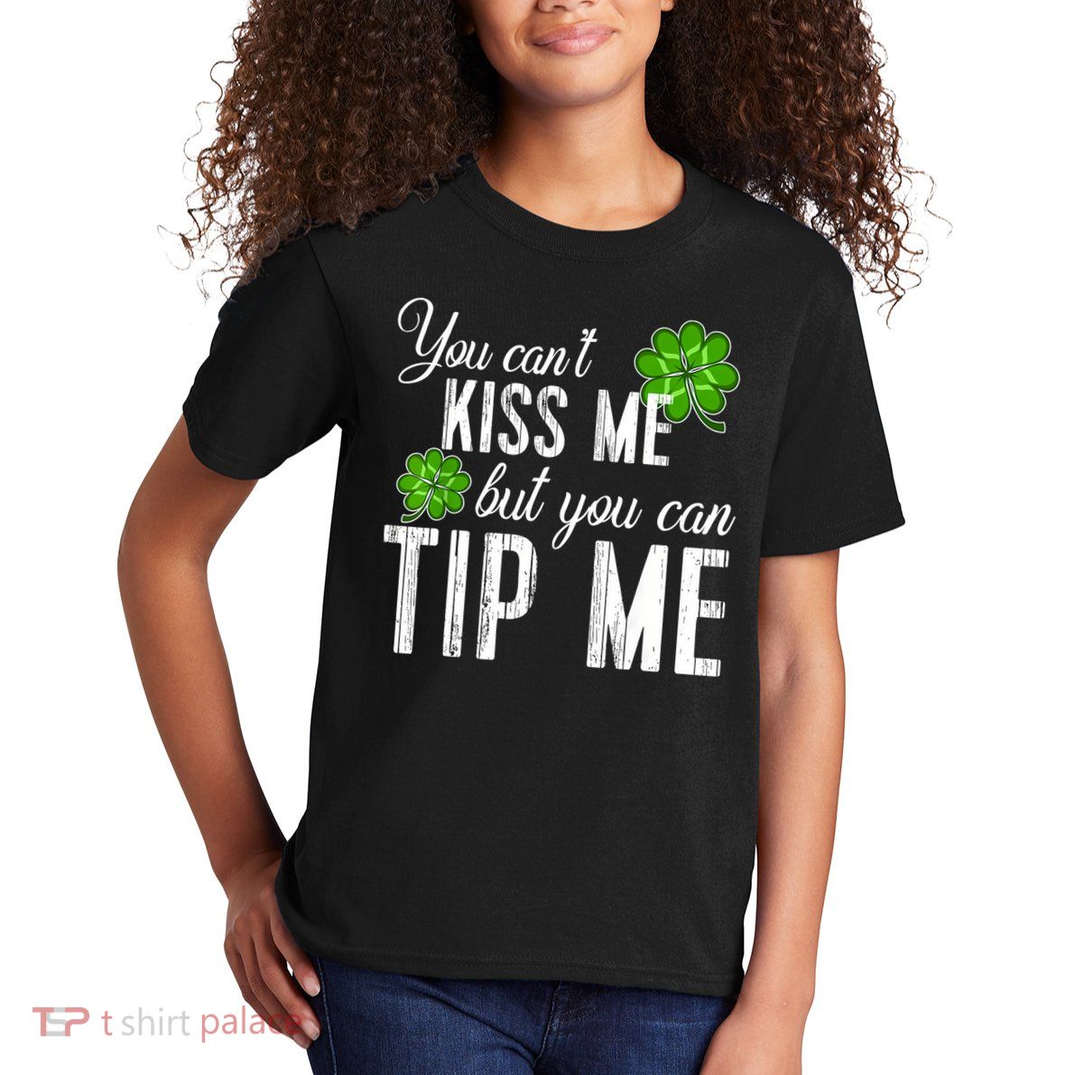 Funny St Patricks Day Waitress Bartender Waiter Tips Kids T-Shirt