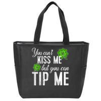 Funny St Patricks Day Waitress Bartender Waiter Tips Zip Tote Bag