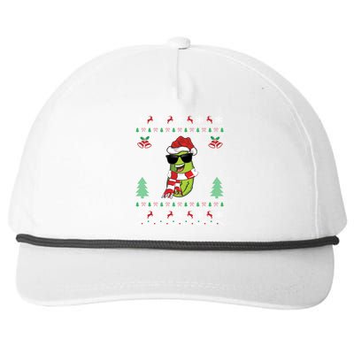 Funny Santa Pickle Xmas Gift Ugly Pickle Christmas Cool Gift Snapback Five-Panel Rope Hat