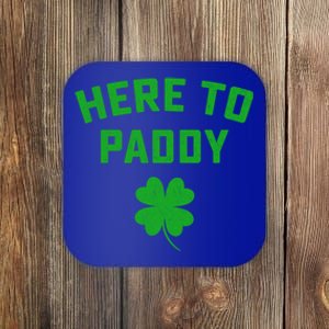 Funny St Patricks Day Gift Here To Paddy Irish Pun Coaster