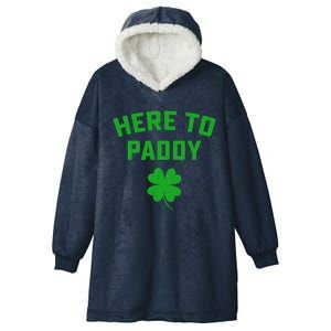 Funny St Patricks Day Gift Here To Paddy Irish Pun Hooded Wearable Blanket