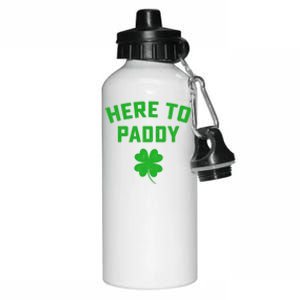 Funny St Patricks Day Gift Here To Paddy Irish Pun Aluminum Water Bottle