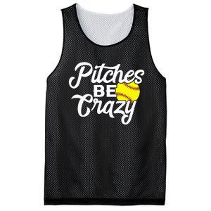 Funny Softball Pitcher Pitches Be Crazy Fast Slow Pitch Mesh Reversible Basketball Jersey Tank