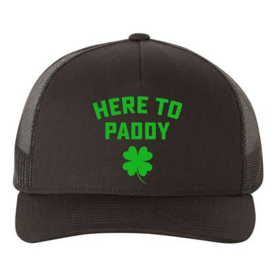 Funny St Patricks DayHere To Paddy Irish Pun Yupoong Adult 5-Panel Trucker Hat