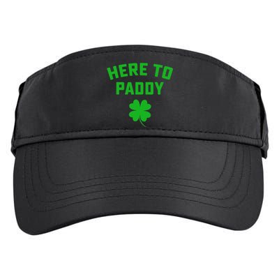 Funny St Patricks DayHere To Paddy Irish Pun Adult Drive Performance Visor