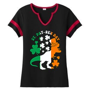 Funny St Patrex Day Happy St Patricks Day Trex Great Gift Ladies Halftime Notch Neck Tee