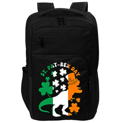 Funny St Patrex Day Happy St Patricks Day Trex Great Gift Impact Tech Backpack