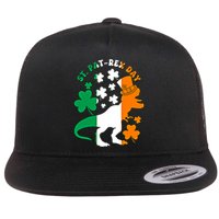 Funny St Patrex Day Happy St Patricks Day Trex Great Gift Flat Bill Trucker Hat