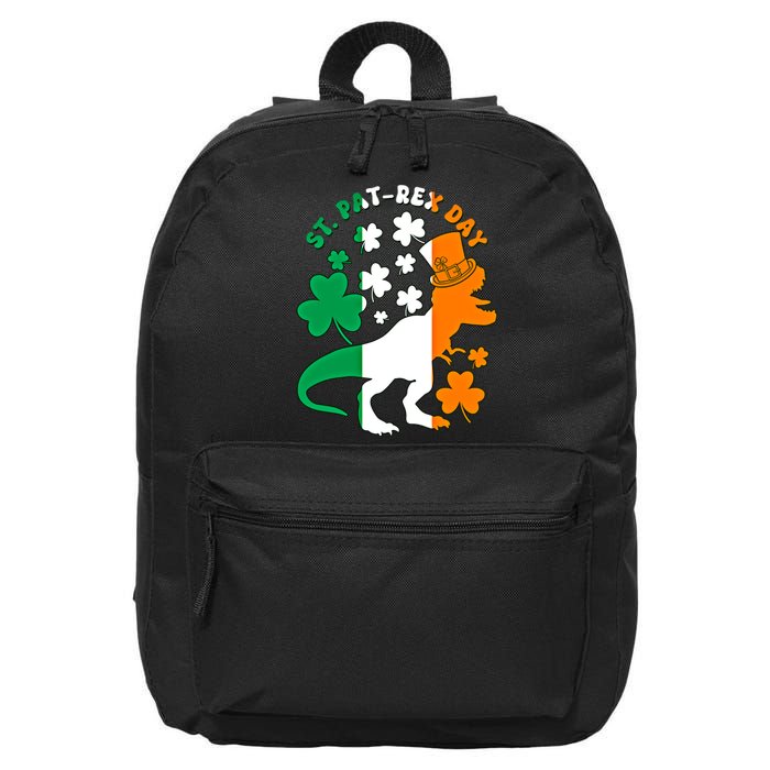 Funny St Patrex Day Happy St Patricks Day Trex Great Gift 16 in Basic Backpack