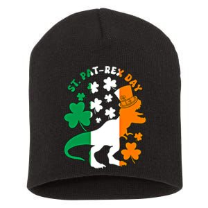 Funny St Patrex Day Happy St Patricks Day Trex Great Gift Short Acrylic Beanie