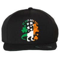 Funny St Patrex Day Happy St Patricks Day Trex Great Gift Wool Snapback Cap