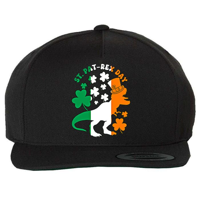 Funny St Patrex Day Happy St Patricks Day Trex Great Gift Wool Snapback Cap