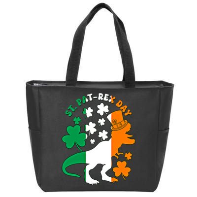 Funny St Patrex Day Happy St Patricks Day Trex Great Gift Zip Tote Bag