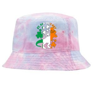 Funny St Patrex Day Happy St Patricks Day Trex Great Gift Tie-Dyed Bucket Hat