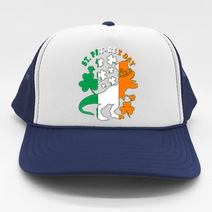 Funny St Patrex Day Happy St Patricks Day Trex Great Gift Trucker Hat