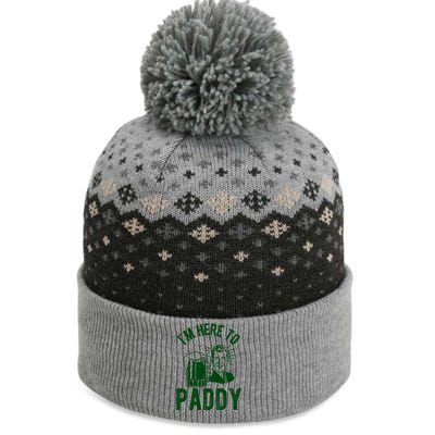 Funny St Patrick's Day Im Here To Paddy St Pats Gift The Baniff Cuffed Pom Beanie