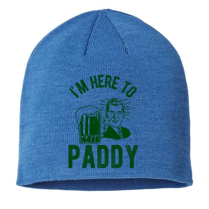 Funny St Patrick's Day Im Here To Paddy St Pats Gift Sustainable Beanie