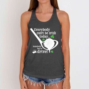 Funny St Patrick Day Golf Gift Funny Gift Ing Humor Irish Joke Gift Women's Knotted Racerback Tank