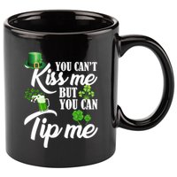 Funny St Patricks Day Waitress Bartender Waiter Tips Gift 11oz C Handle Ceramic Mug