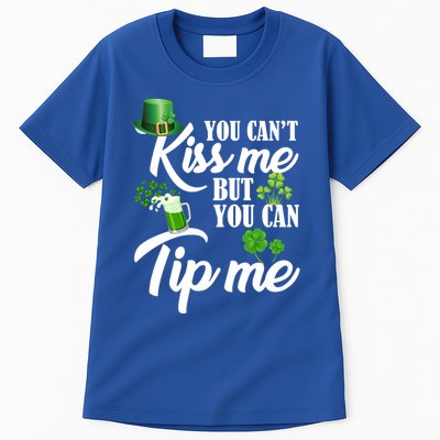 Funny St Patricks Day Waitress Bartender Waiter Tips Gift Tall T-Shirt