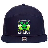 Funny St. PatrickS Day LetS Get Ready To Stumble Beer Drinking Gift 7 Panel Mesh Trucker Snapback Hat