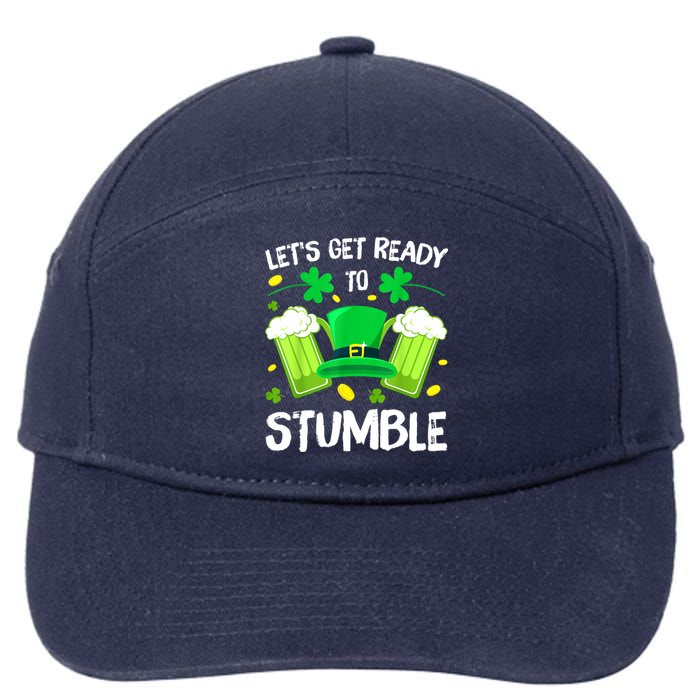 Funny St. PatrickS Day LetS Get Ready To Stumble Beer Drinking Gift 7-Panel Snapback Hat