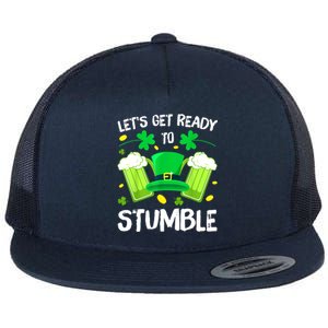 Funny St. PatrickS Day LetS Get Ready To Stumble Beer Drinking Gift Flat Bill Trucker Hat