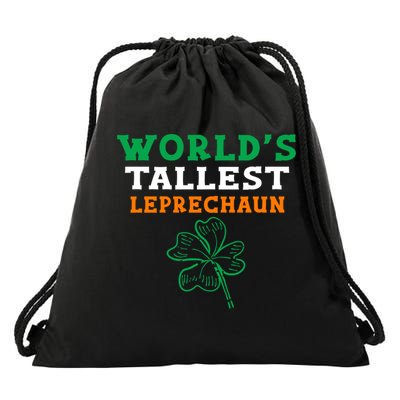 Funny Saint Patrick's Day Worlds Tallest Leprechaun Gift Drawstring Bag