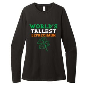 Funny Saint Patrick's Day Worlds Tallest Leprechaun Gift Womens CVC Long Sleeve Shirt